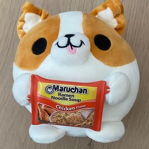 Cute Corgi Plush with Ramen Packet